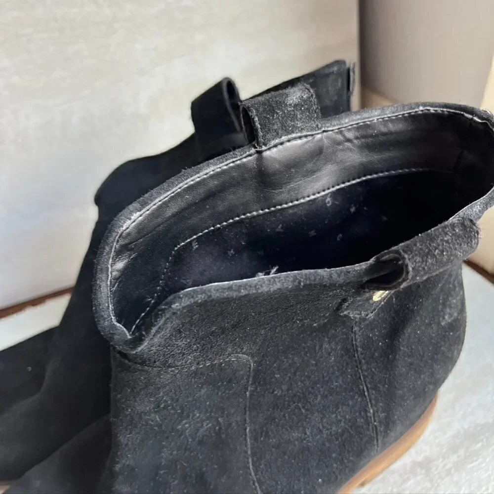 ** Cole Haan Grands Series Rayna Wedge Bootie SZ 8.5B Black Suede pull on